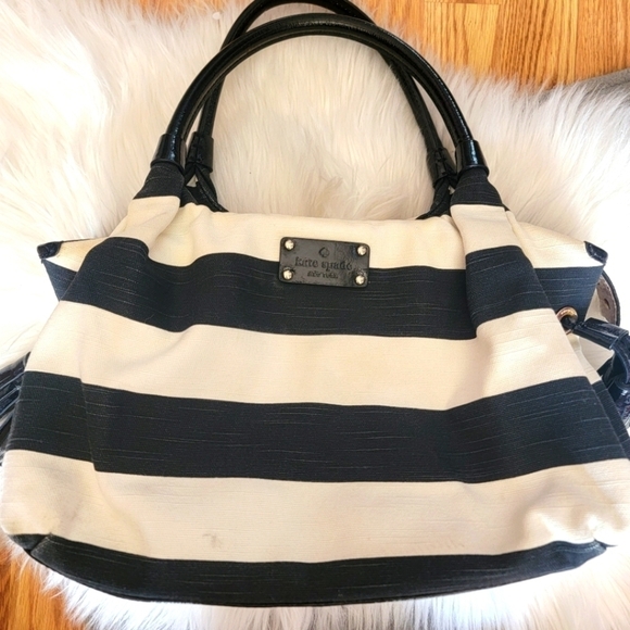 Kate Spade Cambridge Stevie Striped Bag - Picture 1 of 11
